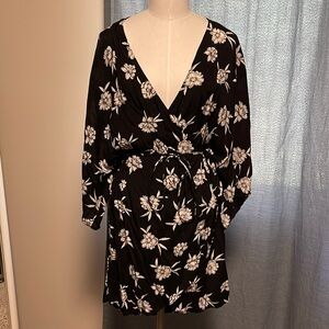 & other stories short printed wrap dress